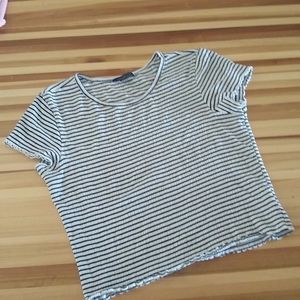 American Eagle Outfitters Size Sm striped babydoll crop top